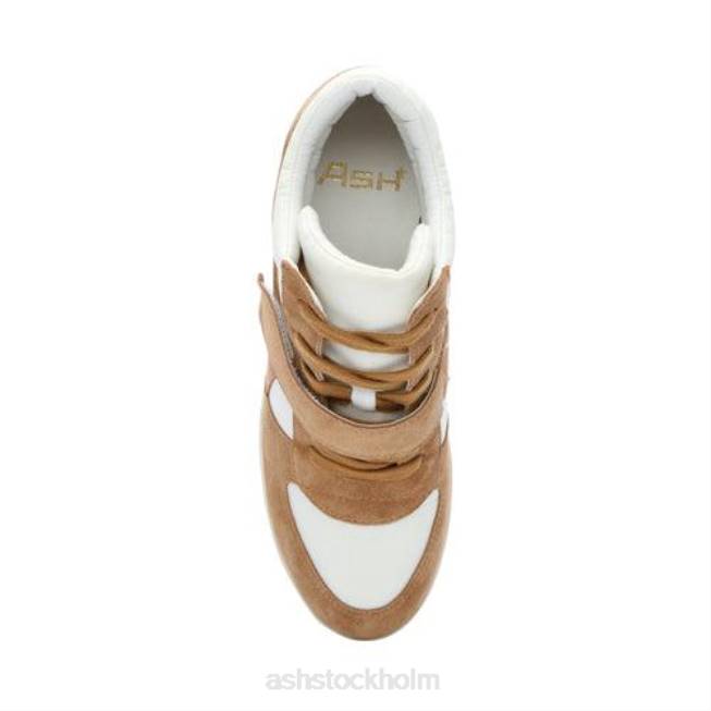 se ASH kvinnor bowie bis wedge sneaker gyllenbrun/benvit 8XTP22 sneakers